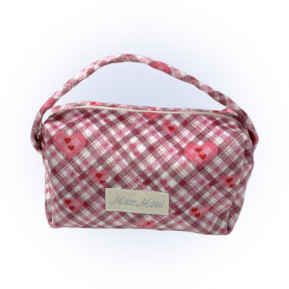 Musemood Heart Check Hand Bag Pouch