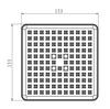 6 Inch Square Booster Shower Head Large Water Volume Filter Electroplating Shower Head Removable High Quality