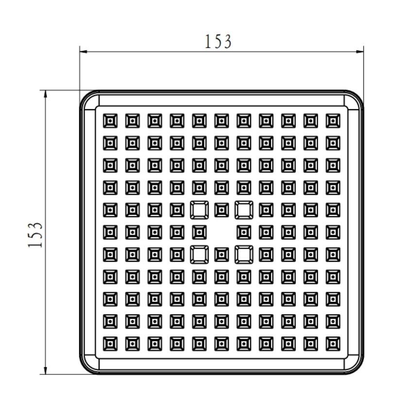 6 Inch Square Booster Shower Head Large Water Volume Filter Electroplating Shower Head Removable High Quality