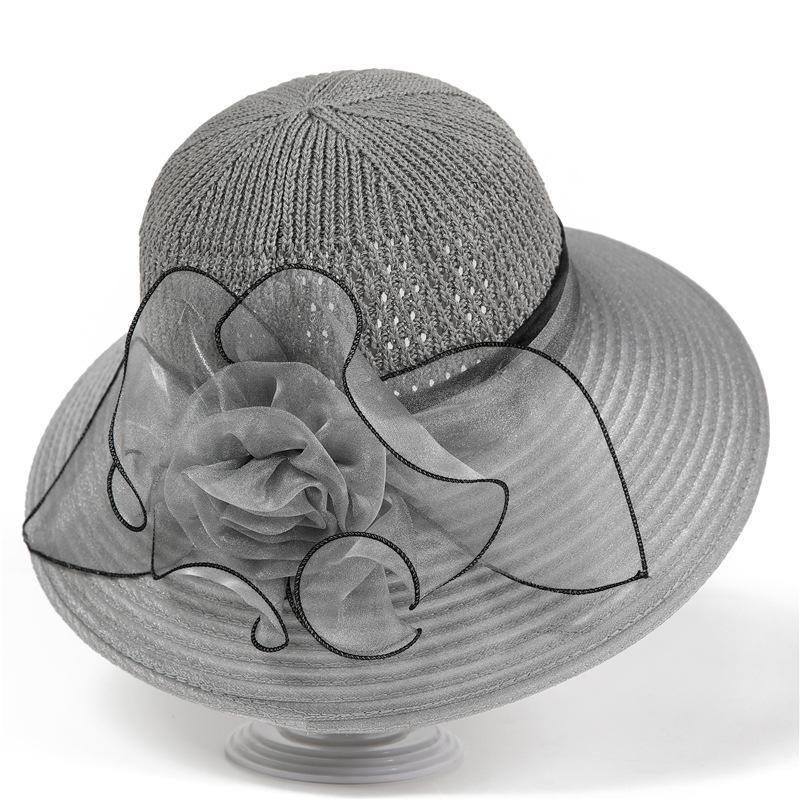 Summer Hat Ladies Sunscreen Hat Elegant Mother Organza Sunshade Hat Sun Hat Bucket Hat