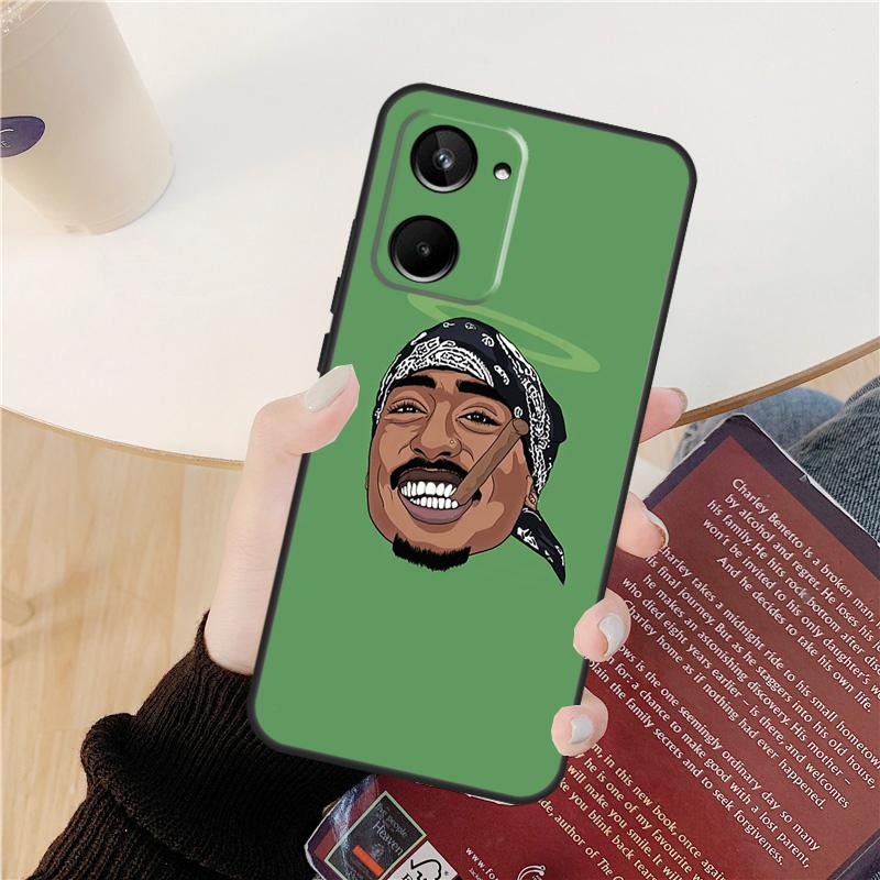 Rapper 2pac Singer Tupac Case For Realme GT 7 Pro GT 6T 6 5 C55 C53 C51 C21Y C25S C61 C67 C75 10 11 12 13 14 Pro Plus
