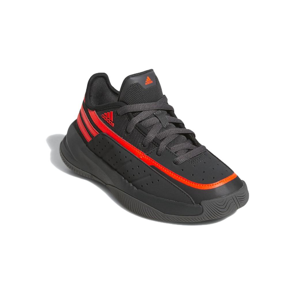Adidas Front Court J Carbon Solar Red Kids Sneakers Black Grey-Six ID8600