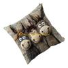 F26C Multifunctional Plush Cushion Cover Features Fun Donkey Pattern for Sofa Bed Decoration