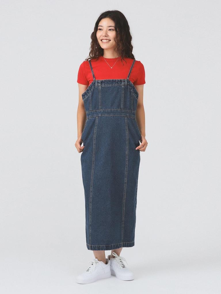 Ray Beams Women's Denim Tight Cami Dress, Blue 1