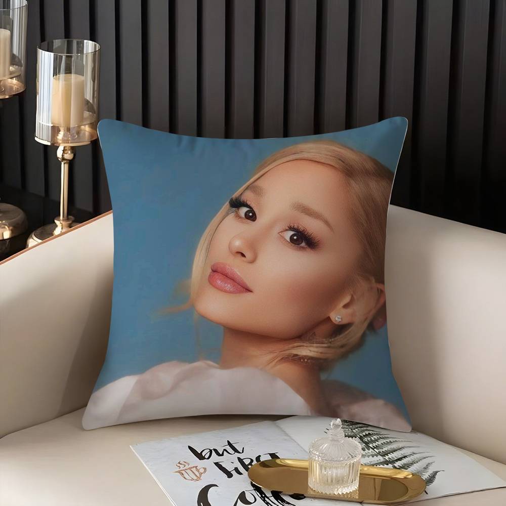 Singer A-Ariana G-Grandes Pillow Case Home Dorm Chair Back Short Plush Double-Sided Printing Office Nap Time Cushion Cover