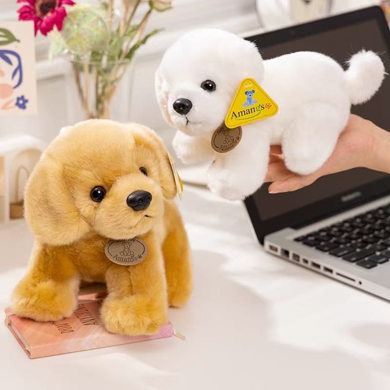 20/27cm Golden Retriever Doll Simulation Plush Toy Handmade Doll Cartoon Anime Cute Pillow Cushion Home Decoration Children's Bi