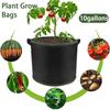 1PC Fabric Plant Pots Grow Bags 10 Gallon Gardening Vegetable Tomato Strawberry Growing Planter Containers with Sturdy Handles