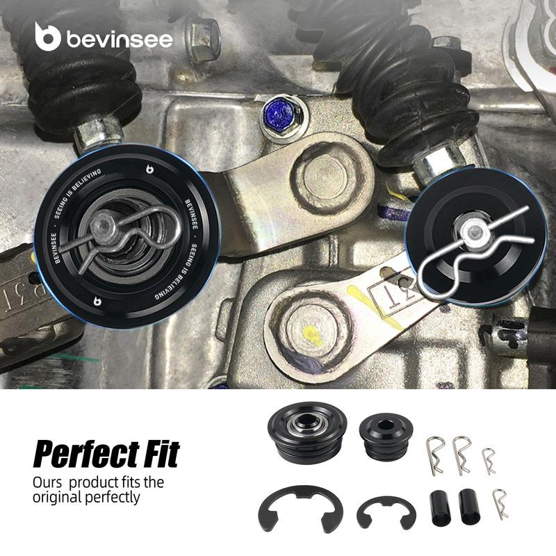 BEVINSEE Spherical Shifter Cable Bushings for Honda Accord 03-05/Civic Si 02-15, for Acura RSX 02-06/TSX 04-08