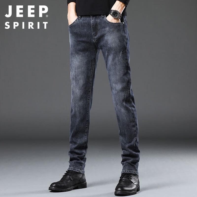 JEEP SPIRIT Men's Autumn/Winter Straight Fit Jeans