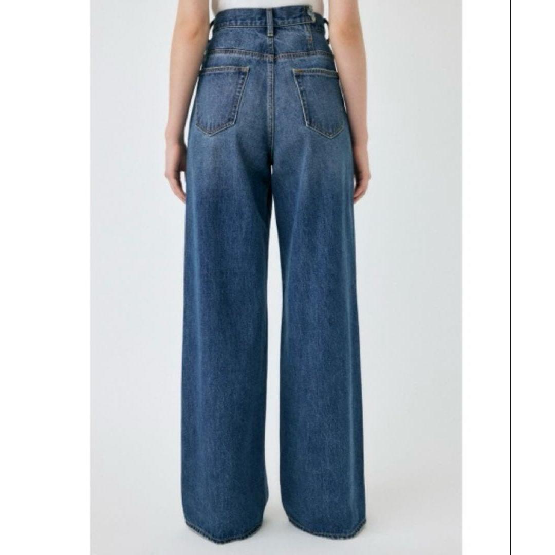 MOUSSY/Cross waist wide straight