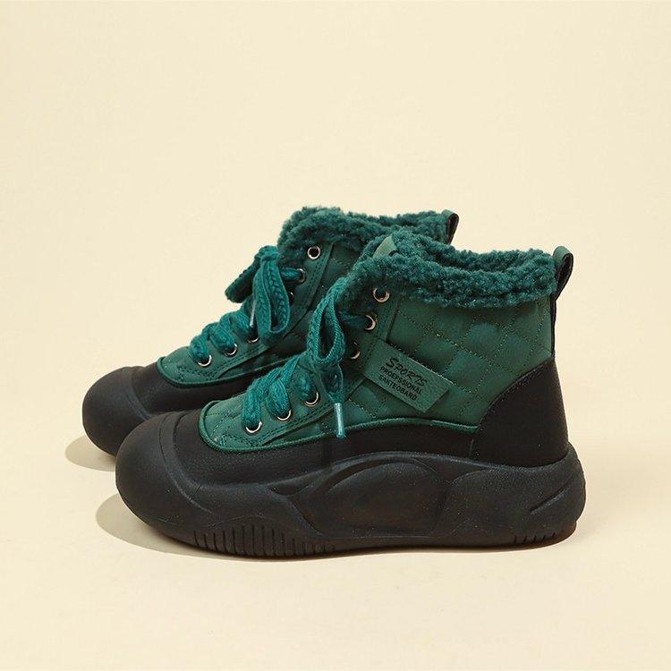 Winter cold-proof snow boots women's new thick-soled non-slip short boots piled and thickened warm high-top cotton shoes tide