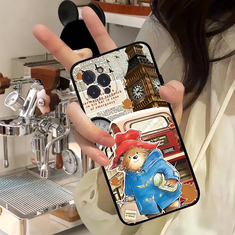 Cute P-Paddingtons Bear For Iphone 17 16 15 14 11 12 13 Pro Max Plus Case Cute Art Phone Cover