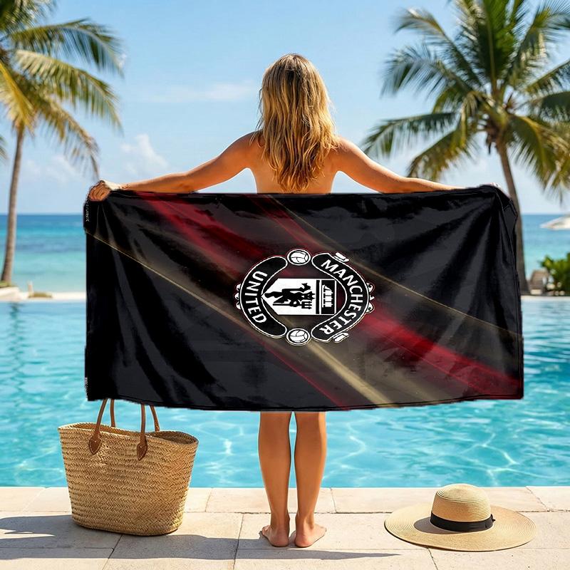 Telo da Spiaggia Asciugatura Rapida Manchester United FC Stampa Microfibra Assorbente Portatile da Viaggio per Nuoto