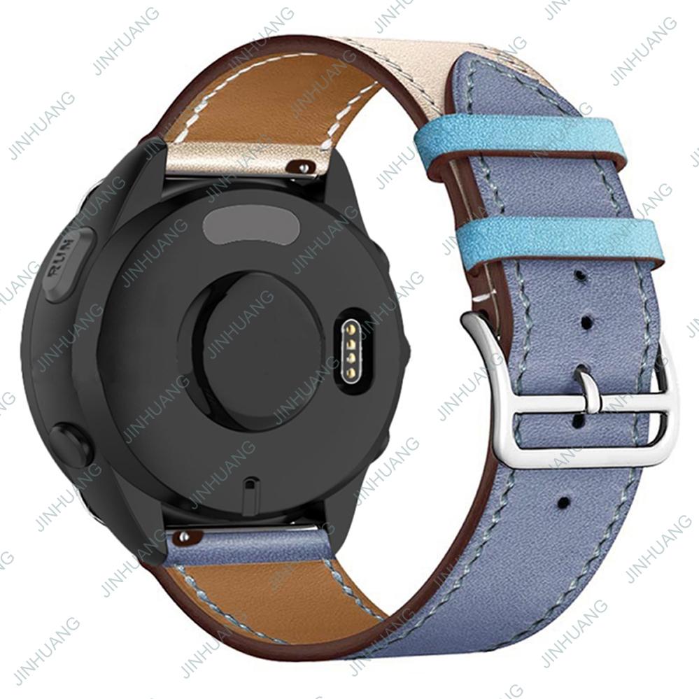 Leather Strap For GARMIN Venu 3 2 SQ2 2plus Luxury WatchBand For Active 6 5  Vivoactive 4 3 Vivomove 3 Paintings Bracelet