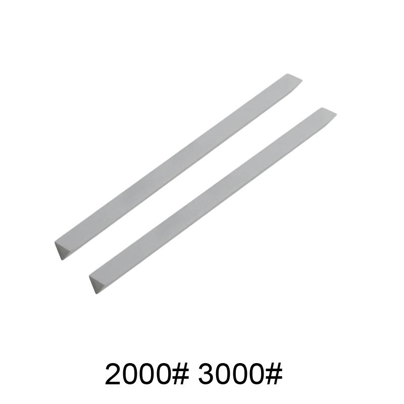 2 PCS 80-3000# Triangle Oil Stone Set Green Silicon Carbide Sand Rod Grinding Block Ceramic Jade Triangle Knife Sharpener Tool