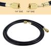 1PCS Freon Evacuation Station Charg Hose HVAC 1/4 SAE 800PSI AC Guage R410a R134a Hose 59inch 4000 Psi HVAC Gauges Tool