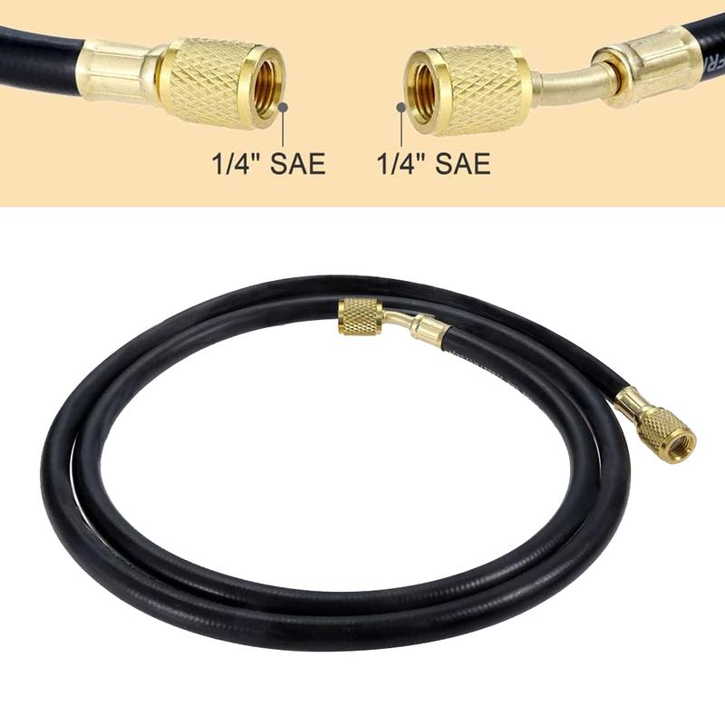 1PCS Freon Evacuation Station Charg Hose HVAC 1/4 SAE 800PSI AC Guage R410a R134a Hose 59inch 4000 Psi HVAC Gauges Tool