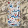 Marine Nautical Pattern Beach Towel, Soft Quick-Drying, Perfect For Portable Outdoor Travel, Swimming, Camping And Summer Beach