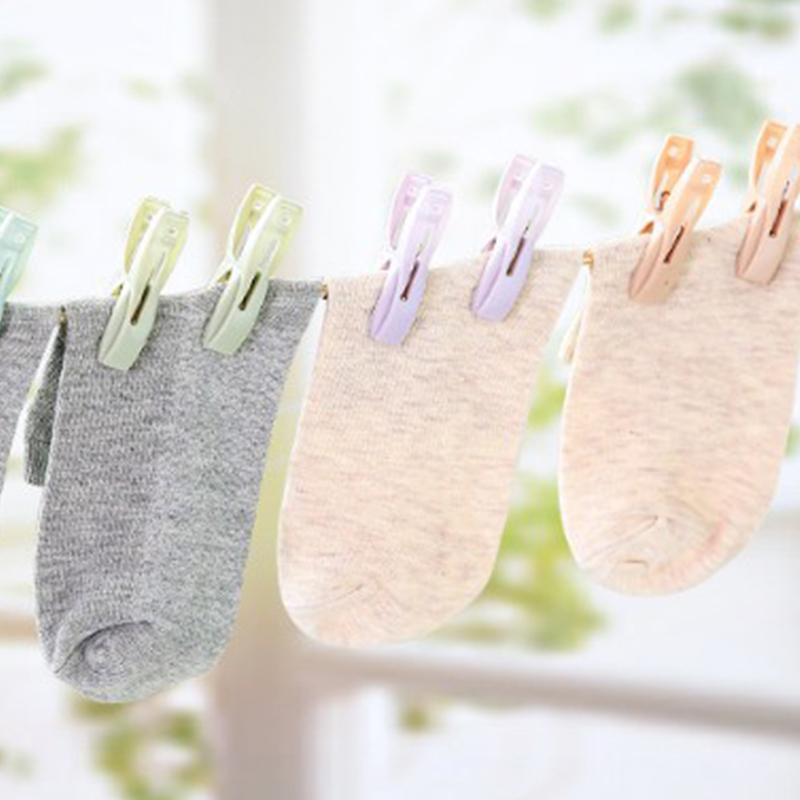 30Pcs Plastic Clothes Pegs Laundry Clothespin Clothes Pins Storage Organizer Quilt Towel Clips Spring With Basket Cabides Hanger