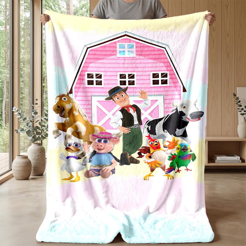 La Granja De Zenón Cozy Flannel Blanket, Comfortable Warm Throw Blanket for Bedroom Sofa Home Use