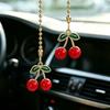 1 Stück Auto Rückspiegel Kirsch Spiegel Anhänger Anhänger Niedlich Auto Innenraum Dekor Geschenke Für Frauen Dekoration Hängende Ornamente Geschenke