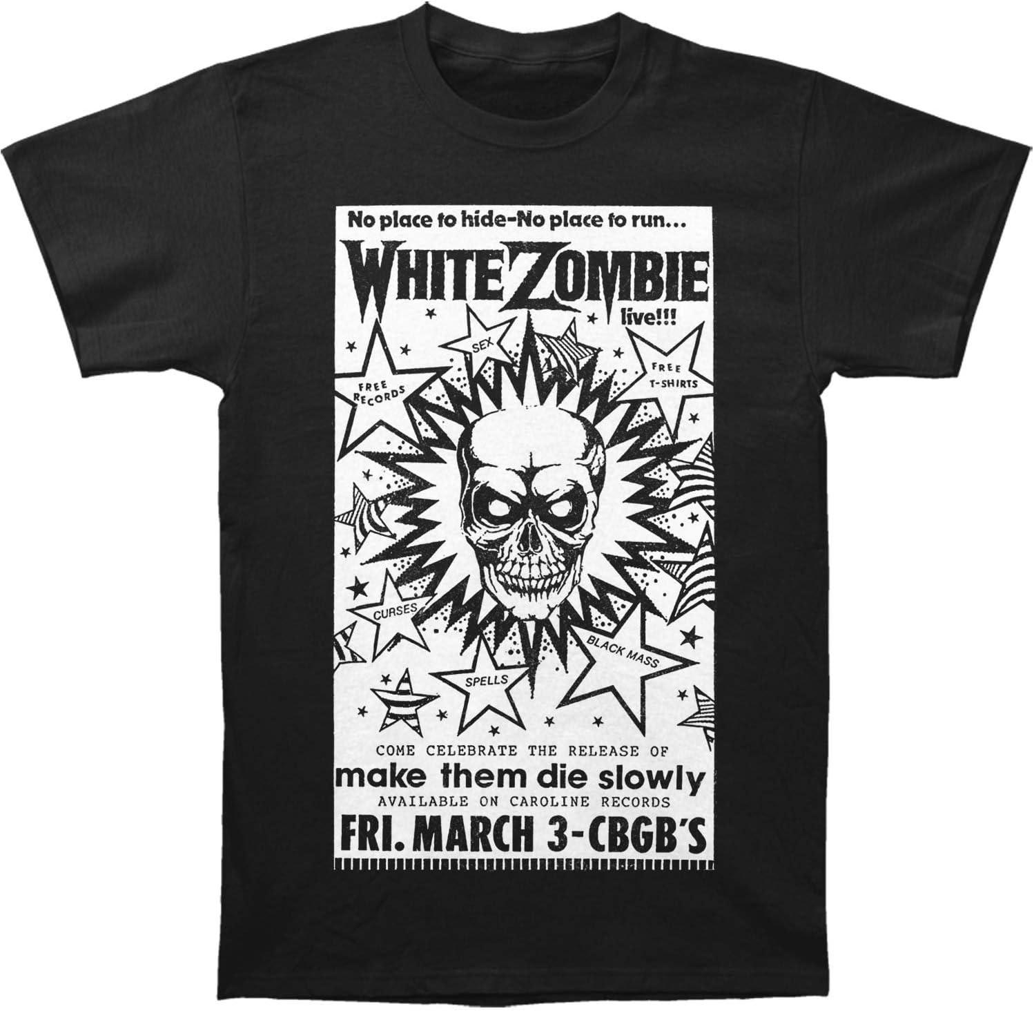 White Zombie Men s CBGB Poster T-Shirt Black XXXXXL чёрный