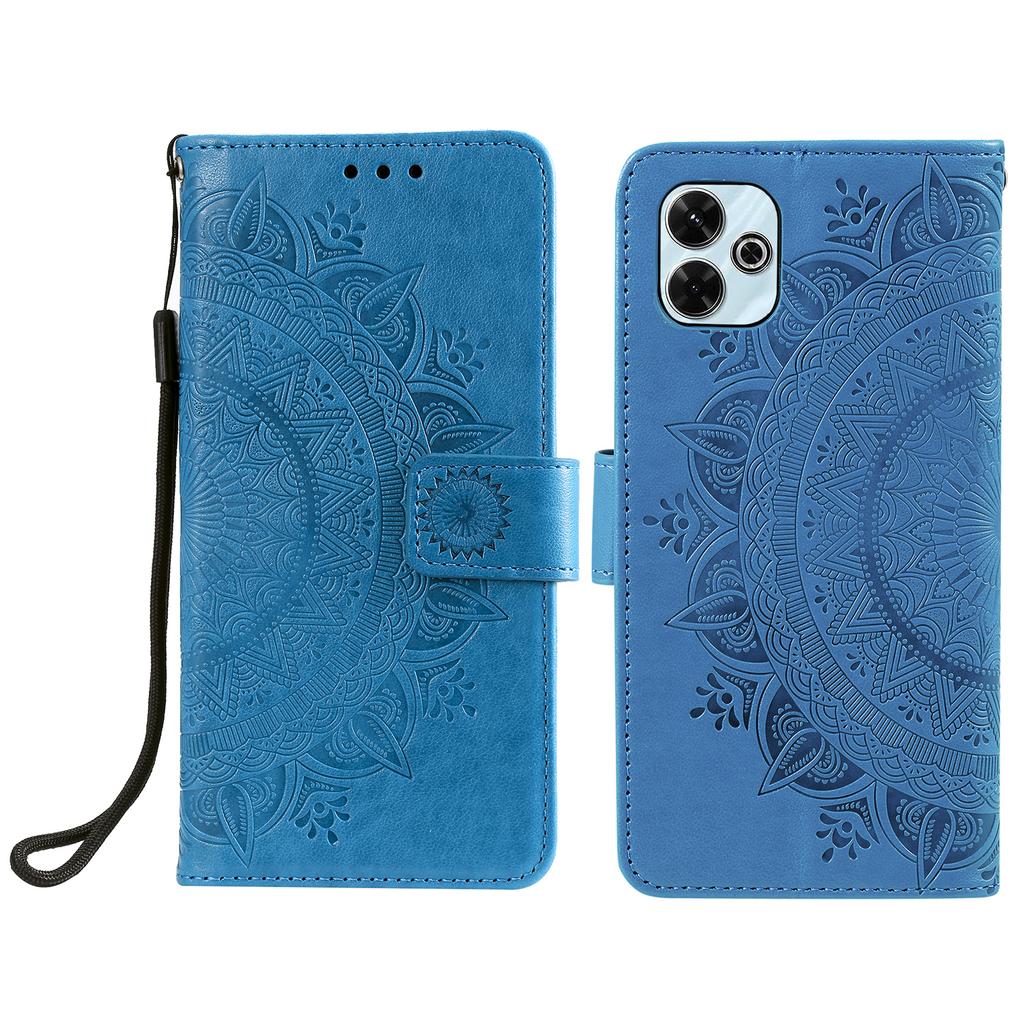 For Xiaomi Redmi 13 5G/4G Phone Case Imprinted Totem PU Leather Wallet Cover with Stand