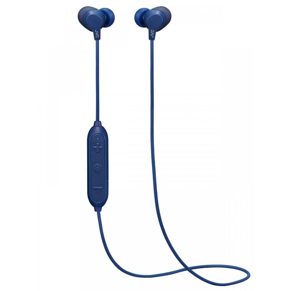 

JVC Kenwood JVC HA-FX28W-A Bluetooth-совместимые беспроводные наушники с защитой от брызг синего цвета
