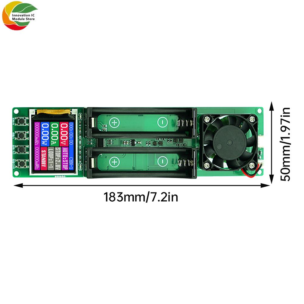 Battery Capacity Tester 1-Channel Digital Display Lithium Battery Power Detector Module with Internal Resistance Measurement