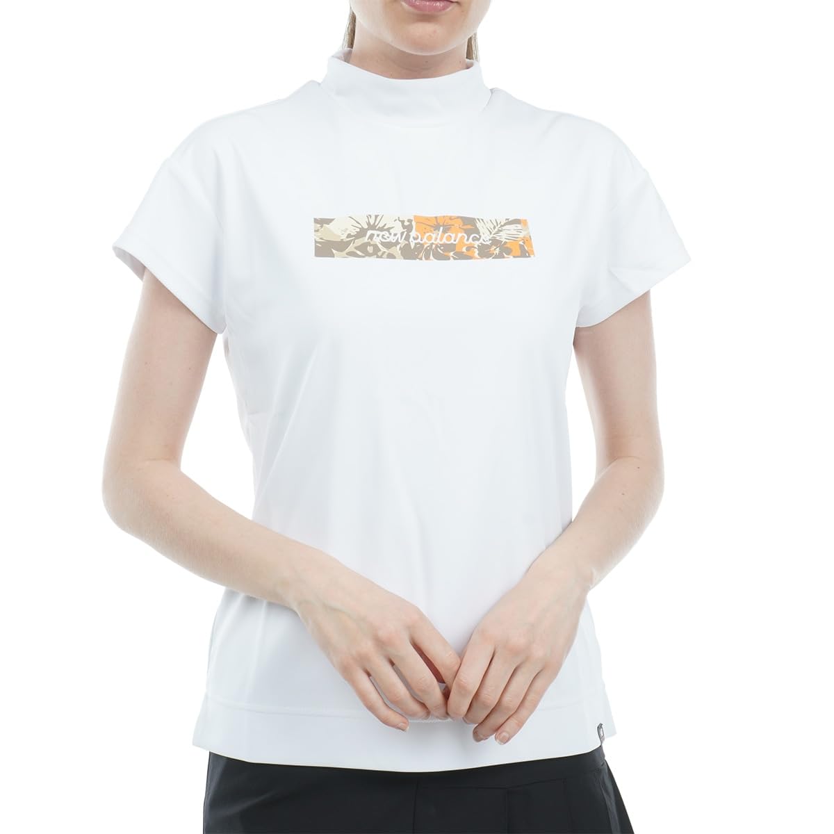 

[New Balance] Women s Short-Sleeve Mock Neck Shirt (Moisture-Wicking & Quick-Dry / Stretch) / Golf Base Layer / 012-3166510 030_White 0 [S]