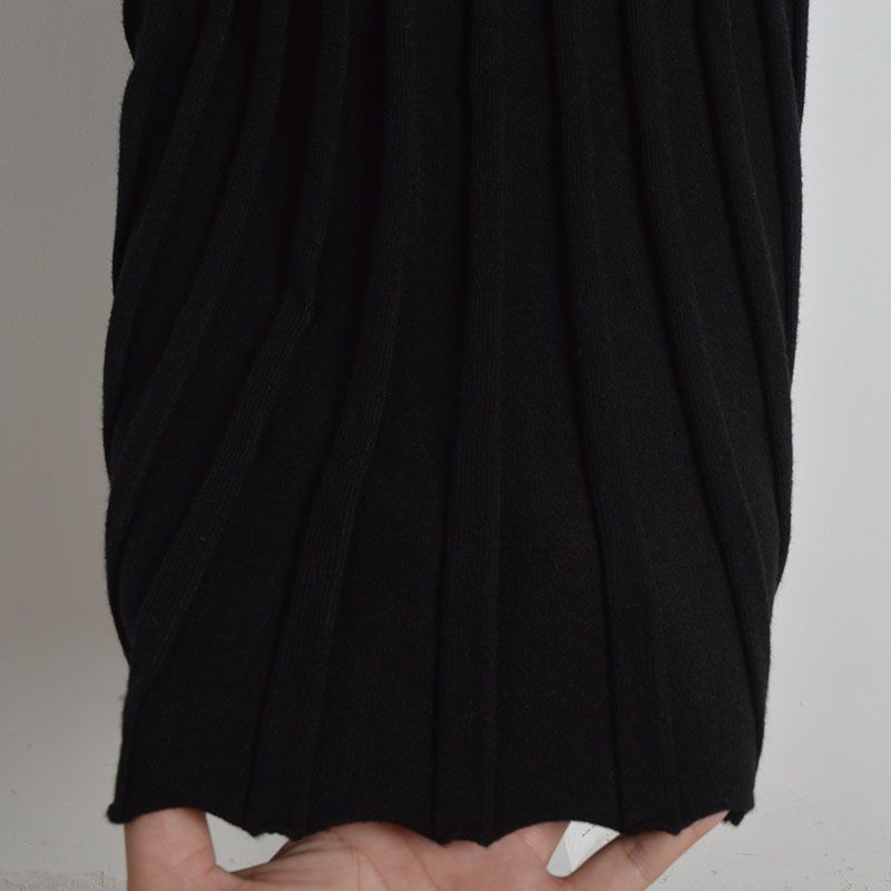 French New Arrival Solid Color Square Collar Sunken Stripe Long Sleeves Knitting Dress Women's Clothing Fall/Winter Slim Slimming Overknee Long Dress