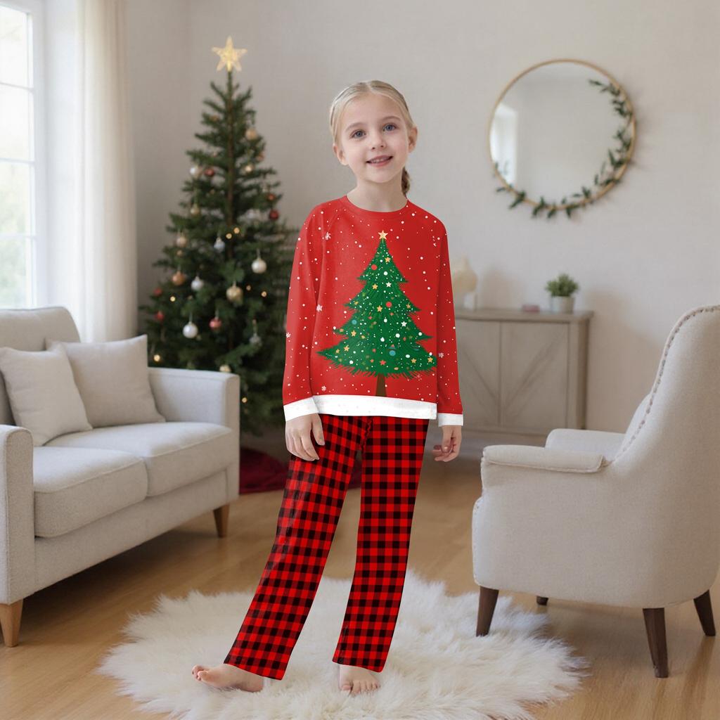 Passende Familiensets mit Weihnachtsmotiven, Langarmshirts und Hosen