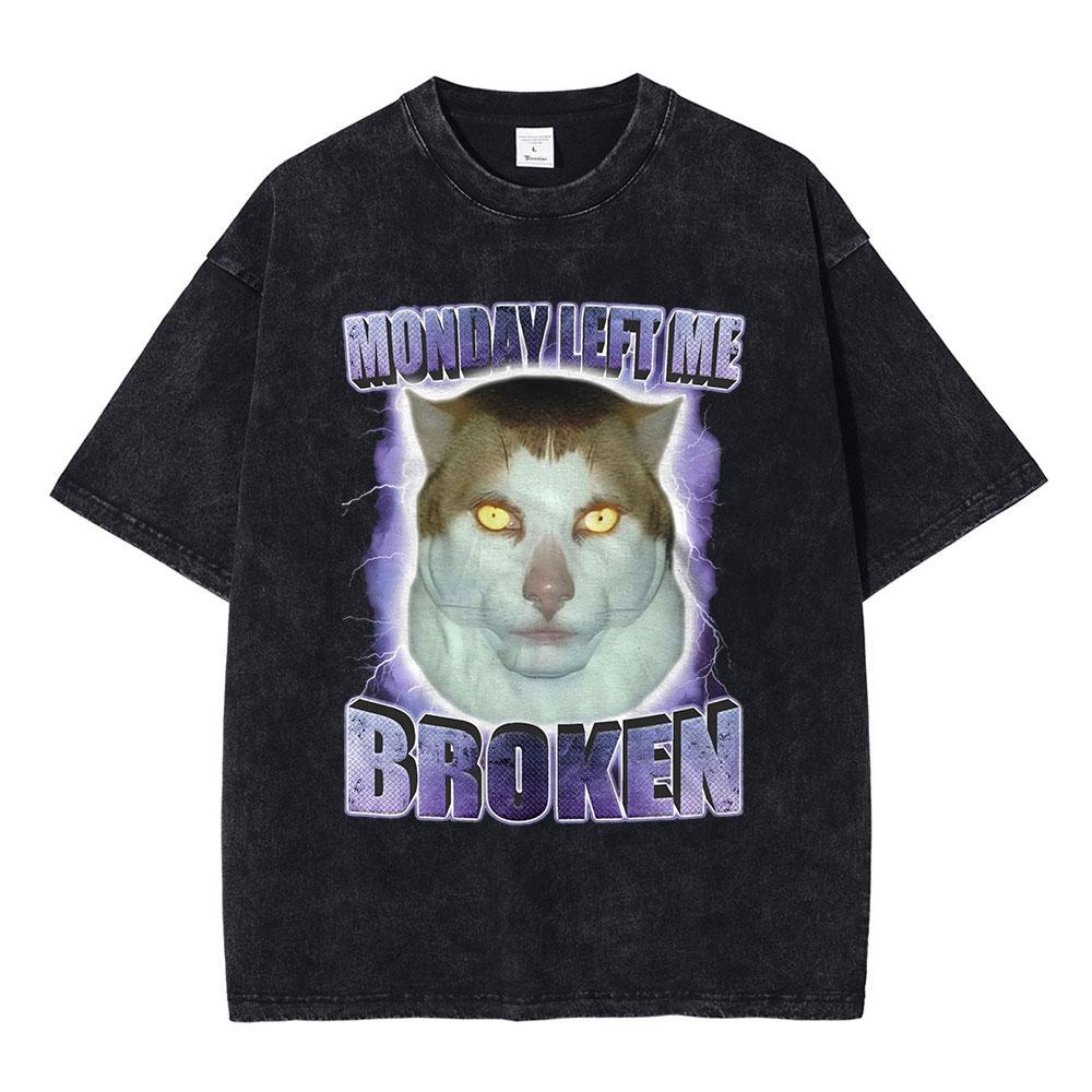 Italian Brainrot Tralalero Tralala Tung Tung Tung Sahur Bombardiro Crocodilo Funny Meme T-shirt Men Women Vintage Washed T shirt