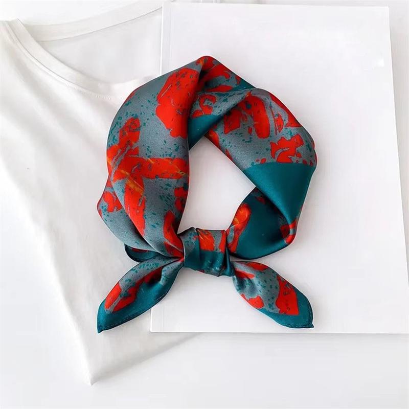 New 100% Natural Real Silk Scarf Fashion Women Summer Beach Small 53*53cm Neck Scarves Shawl Bandana Hijab Pashmina Poncho 2026