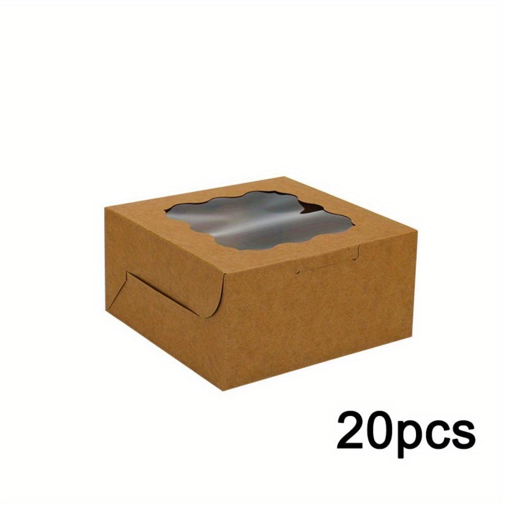 

20ocs квадратные подарочные коробки с окном крафт-бумага коробки для сладостей упаковочная коробка для подарков ювелирные изделия мыло подарочные коробки Warp 20pcs хаки