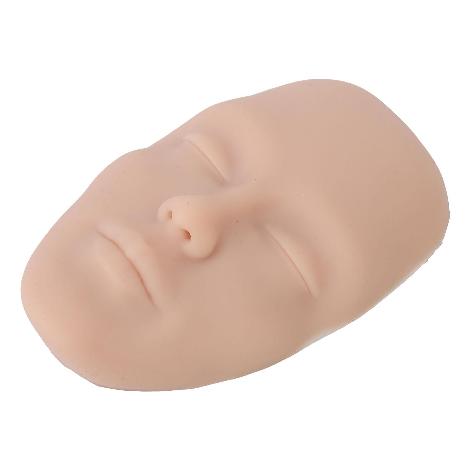 5D Силиконовый манекен для макияжа Брови Подводка для глаз Лицо Тату Микроблейдинг Практика Модель лица Средний цвет кожи