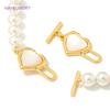 18K Gold Plated Brass Heart OT Clasps Connector Toggle Clasp For Bracelet Jewelry Making Findings DIY Handmade Crafts Wholesale