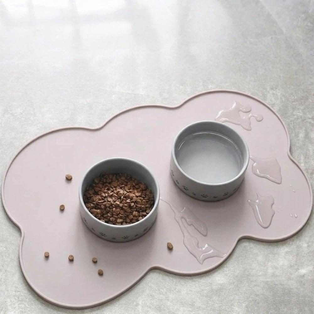 Waterproof Cat Feeding Mat Multi-Color Indoor Pet Mat Silicone Pet Bowl Pad for Dogs Cats