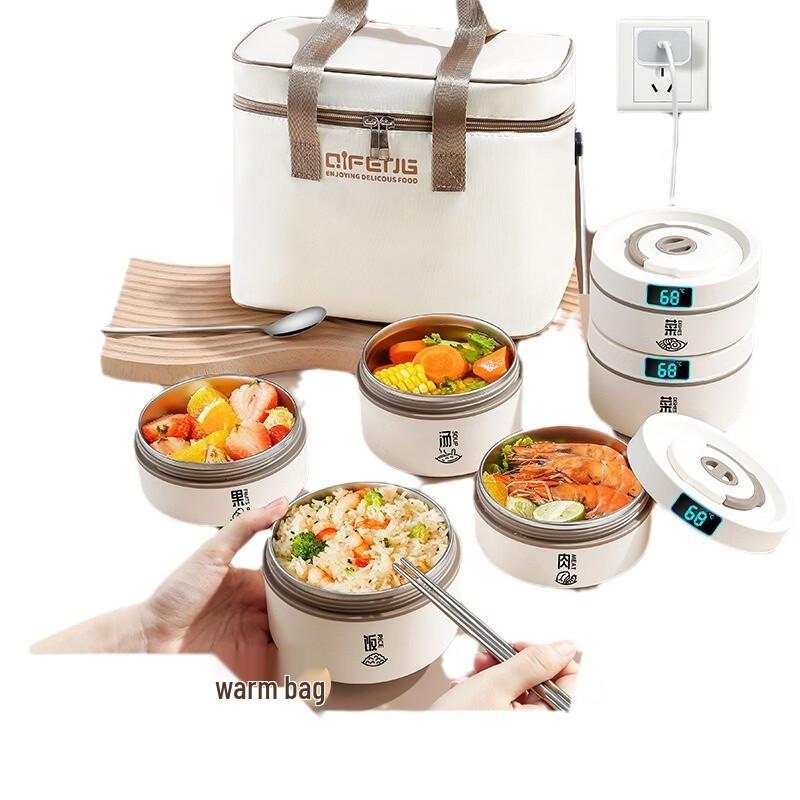 Wutuo 316 Stainless Steel Microwaveable Bento Lunch Box Set