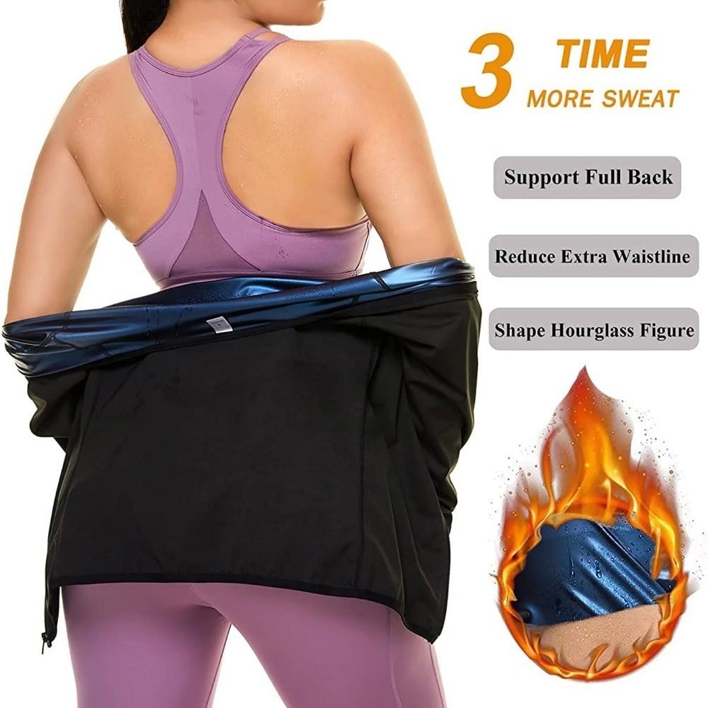 Hot Polymer Sauna Suit Shirt Zipper Design Shapewear Tank Top Slimming Body Shaper Sports Active
