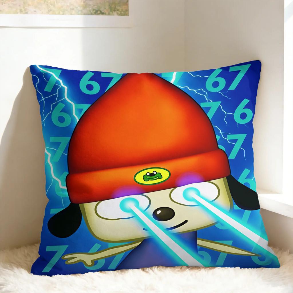 PA-PaRappa The Rapper Game Pillow Case Print Pillow Cover For Sofa Bedroom Home Decor Fashion Cushion Cover