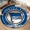 Hertha BSC Custom Name Round Area Rug,Carpet Rug for Living Room Bedroom Sofa Playroom Decor,Non-slip Floor Mat