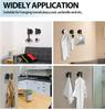 2Pcs Polished Bathroom Towel Hooks Stainless Steel Coat Robe Hook Wall Hanger with Screws Towel Rack Hang Hook for Hotel Kitchen