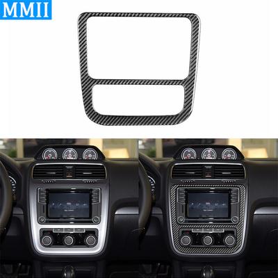 Dla Volkswagen Scirocco 2009-2016 sterowanie centralne z włókna węglowego radio CD panel klimatyzacji pokrywa osłonowa wnętrza samochodu