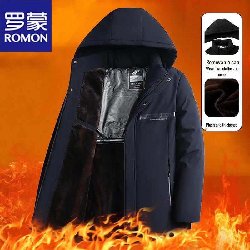 ROMON Men's Business Casual Padded Winter Jacket