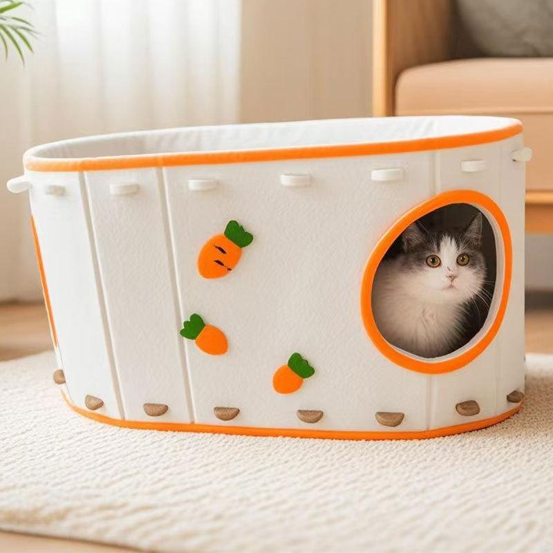 Felt Cats Bed Wear Resistant Pet House Detachable Cat Amusement Park Pets Shelter All Season Universal Pet House Cat Accessories