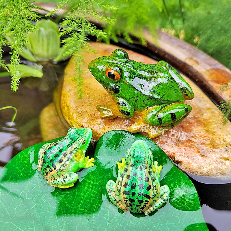 Creative Micro Landscape Frog Ornament for Fish Tank and Bonsai Decoration