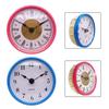 3-1/8 Inch (80 Mm) Quartz Clock Insert  Hand Quartz Movement Pink Blue Trim