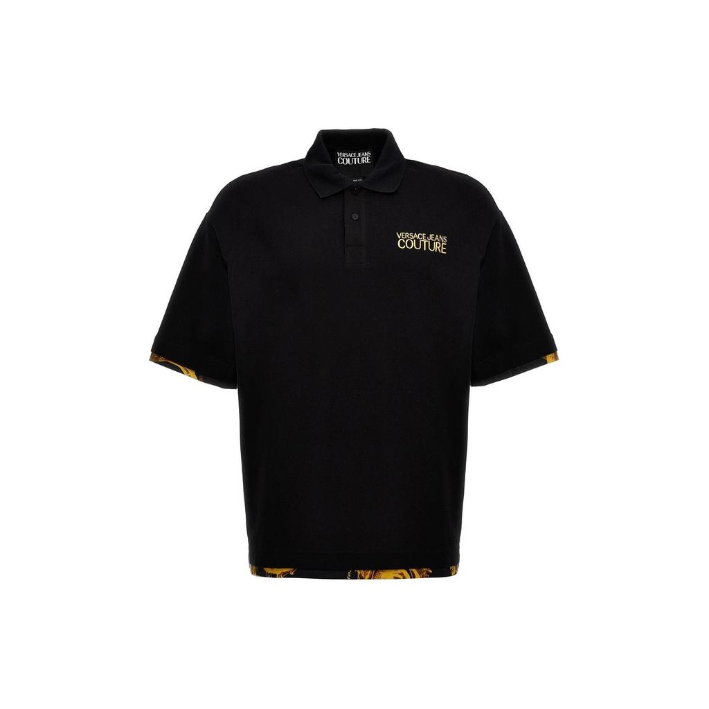 Versace Jeans Couture Koszulka polo z krótkim rękawem i haftowanym logo 76GAG625-J0003-899
