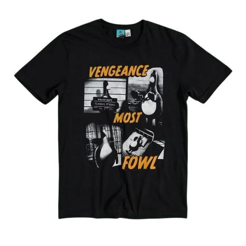 Wallace & Gromit: Vengeance Most Fowl Unisex Adult Prison Scene Feathers McGraw T-Shirt